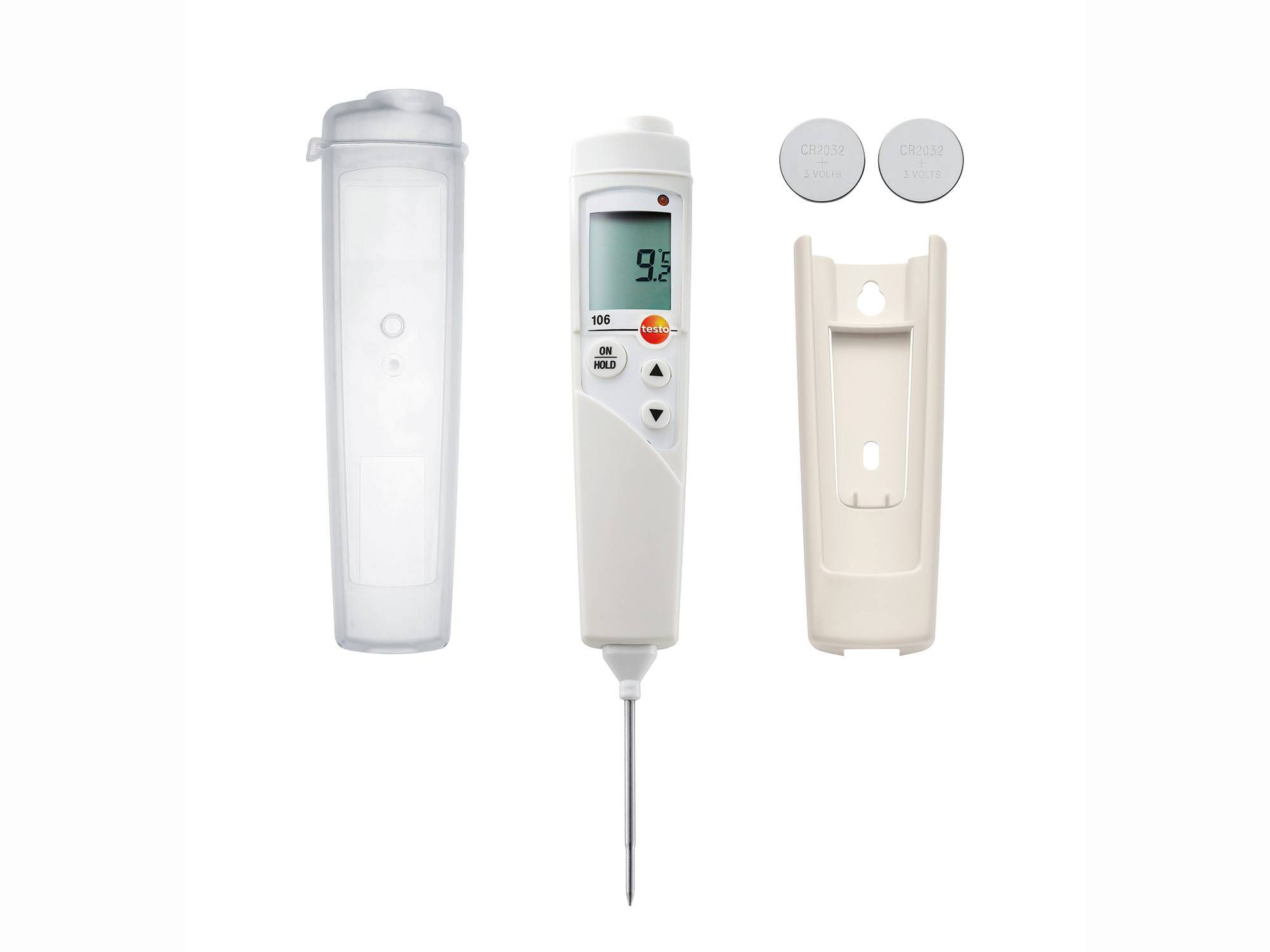 Термометр для пищевого сектора с водонепроницаемым чехлом с сигналом тревоги TESTO 106 комплект Термометры