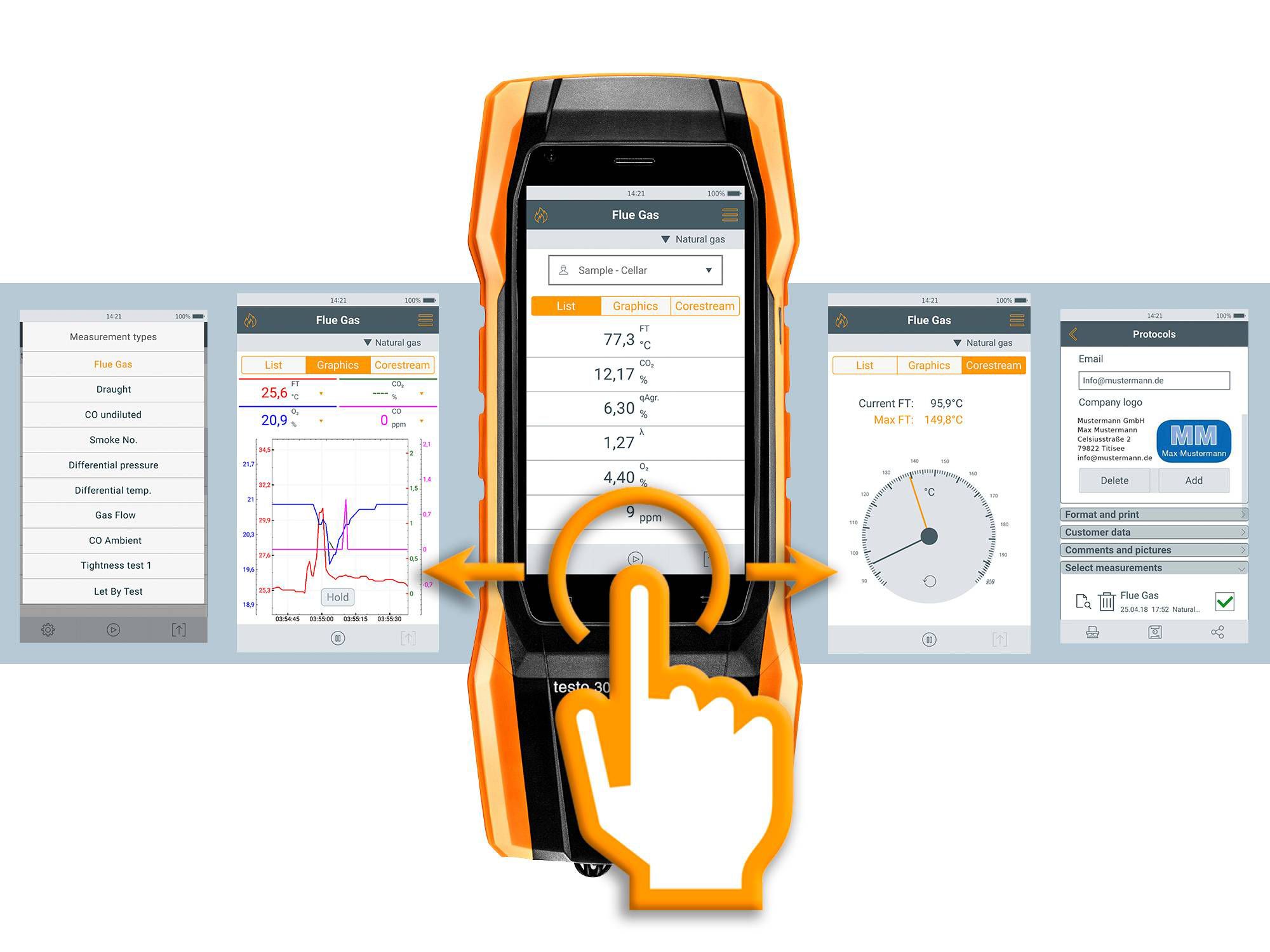 TESTO 300 без H2-компенсации Пылемеры